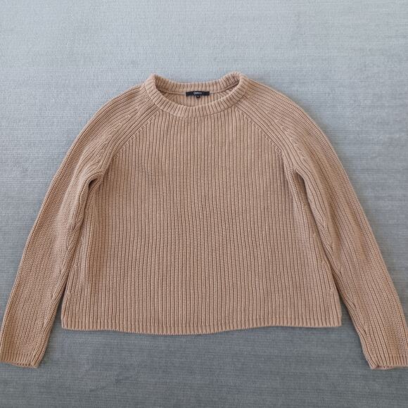 Quince Sweater Womens Large Beige Knit Stretch Relax Fit Casual - Picture 1 of 10